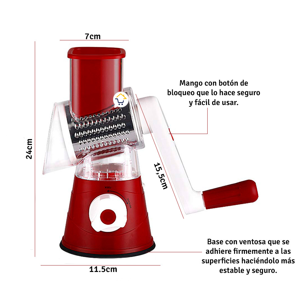 Miniatura 5 de Molino Rallador 3 En 1 Cortador CH18073